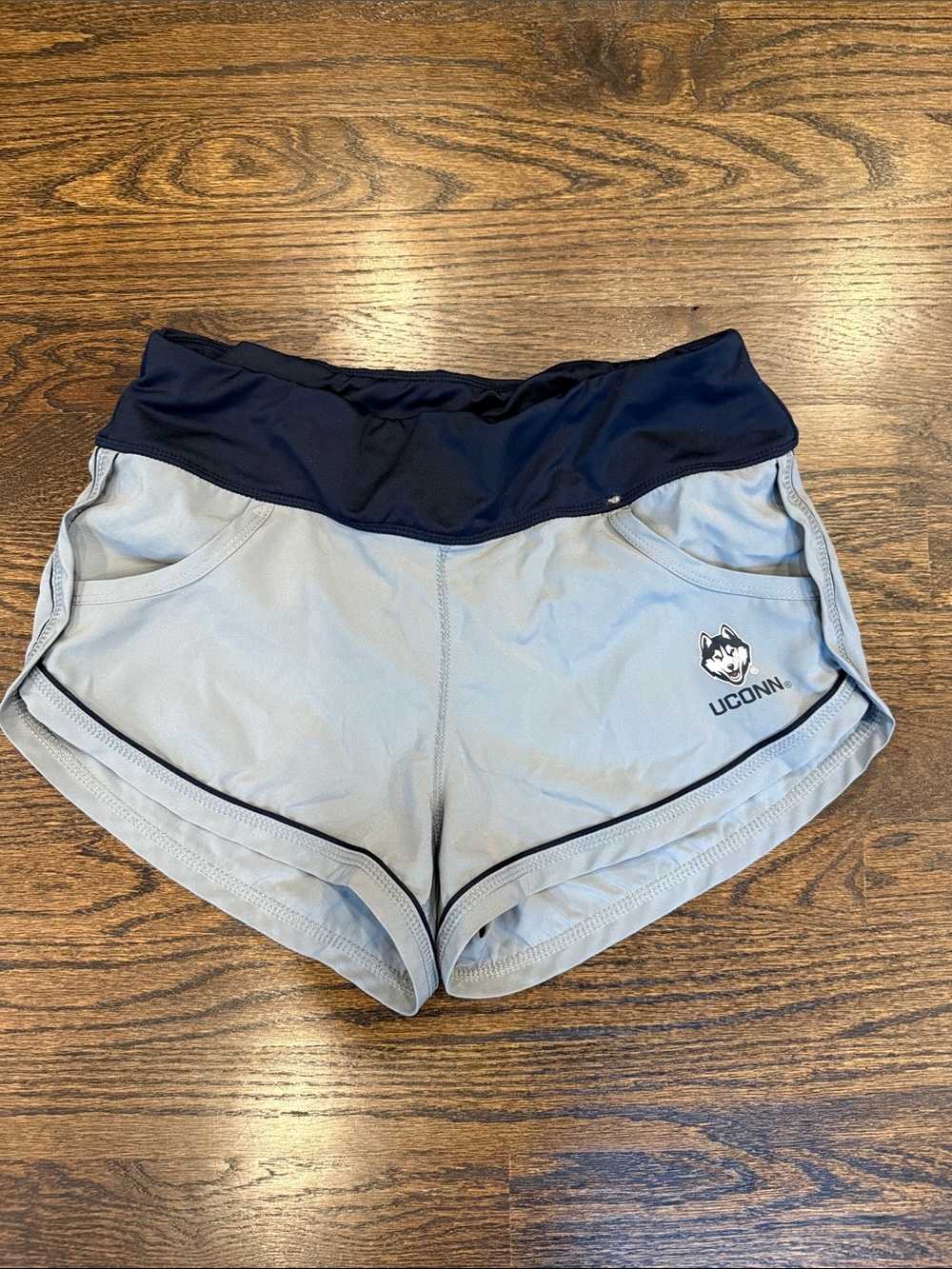 Colosseum UConn Light Blue and Navy Athletic Shorts